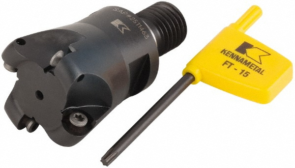 Kennametal Indexable Copy End Mill: 3/4" Cut Dia, 0.1969" Max Depth of Cut - 2511350