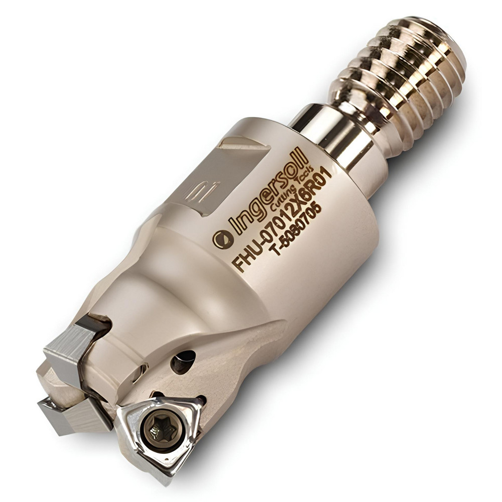 Ingersoll Cutting Tools Indexable Square-Shoulder End Mill: 23J3F1281R01, 46.99 mm Max Depth of Cut, 1-1/4" Dia Weldon Flat Shank - 3007853