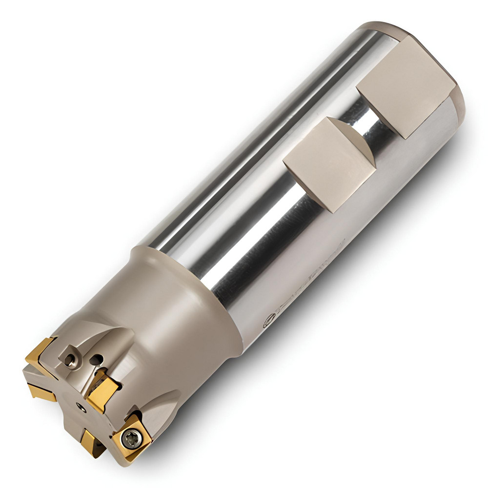Ingersoll Cutting Tools Indexable Square-Shoulder End Mill: 23J3F1281R01, 46.99 mm Max Depth of Cut, 1-1/4" Dia Weldon Flat Shank - 3007853