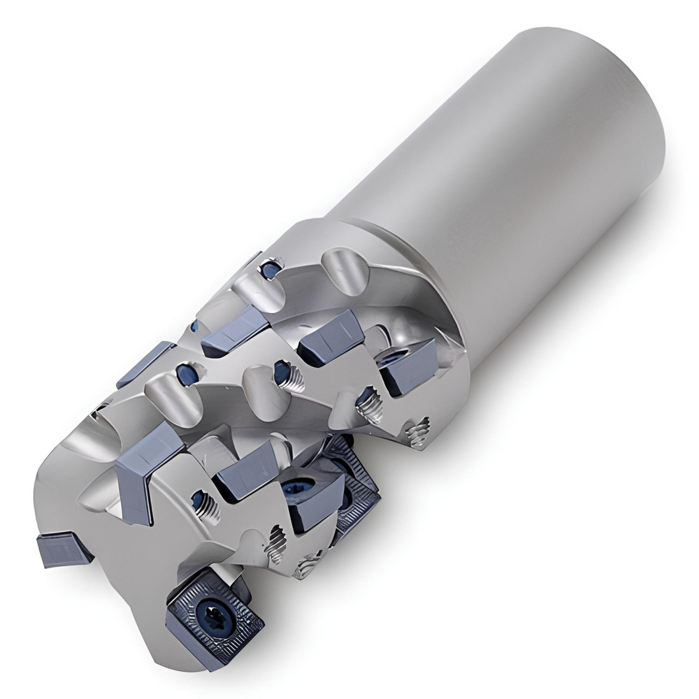 Ingersoll Cutting Tools Indexable Square-Shoulder End Mill: 23J3F1281R01, 46.99 mm Max Depth of Cut, 1-1/4" Dia Weldon Flat Shank - 3007853