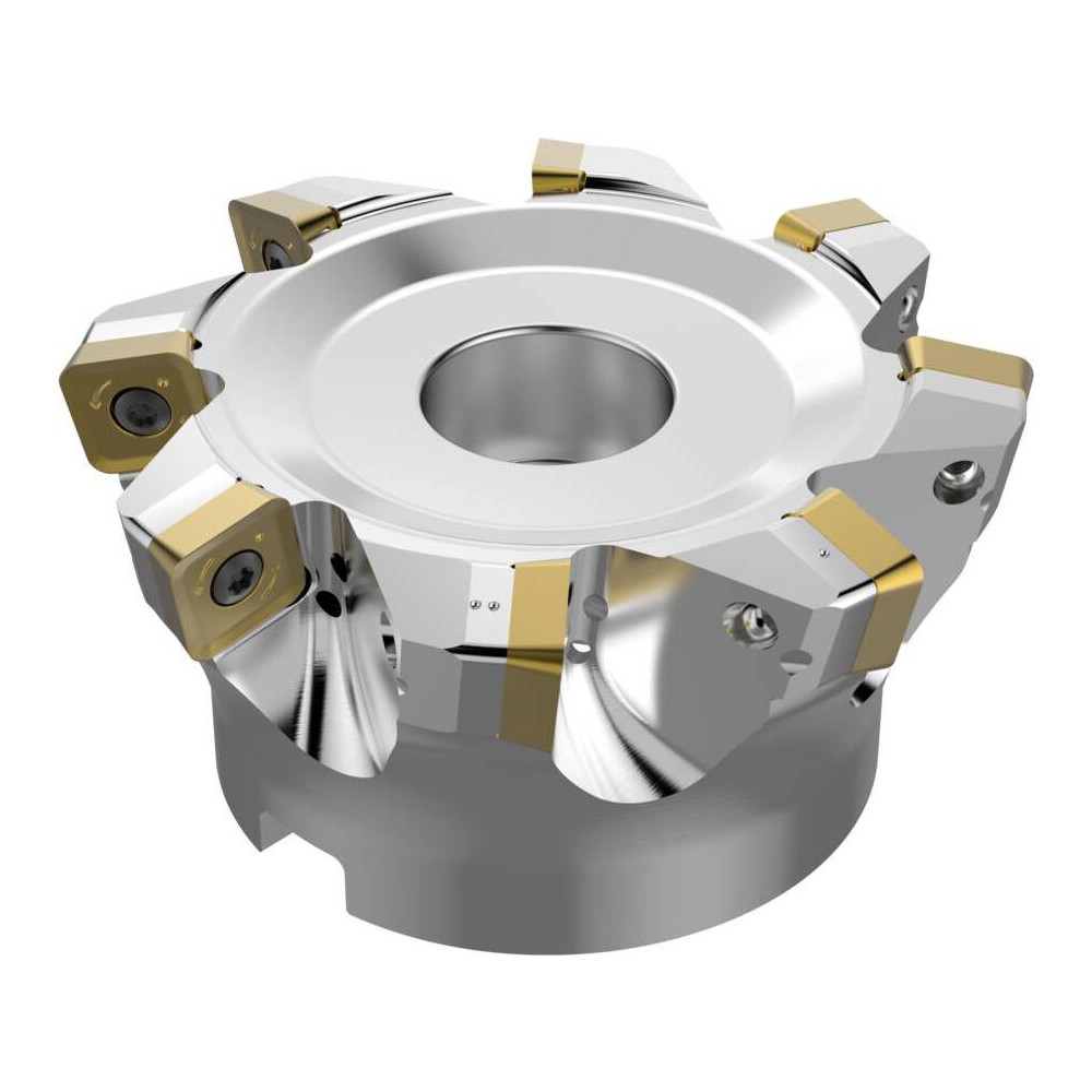 Seco Indexable High-Feed Face Mill: 95.6 to 125 mm Cut Dia, 40 mm Arbor Hole - 10097584