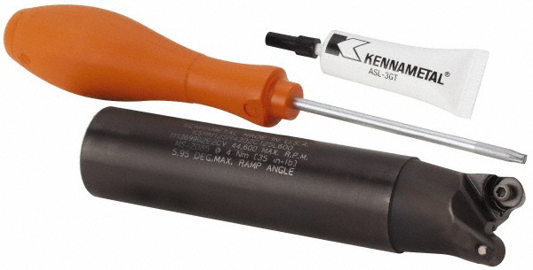 Kennametal Indexable Copy End Mill: 1-1/2" Cut Dia, 0.25" Max Depth of Cut, Through Coolant - 5175039
