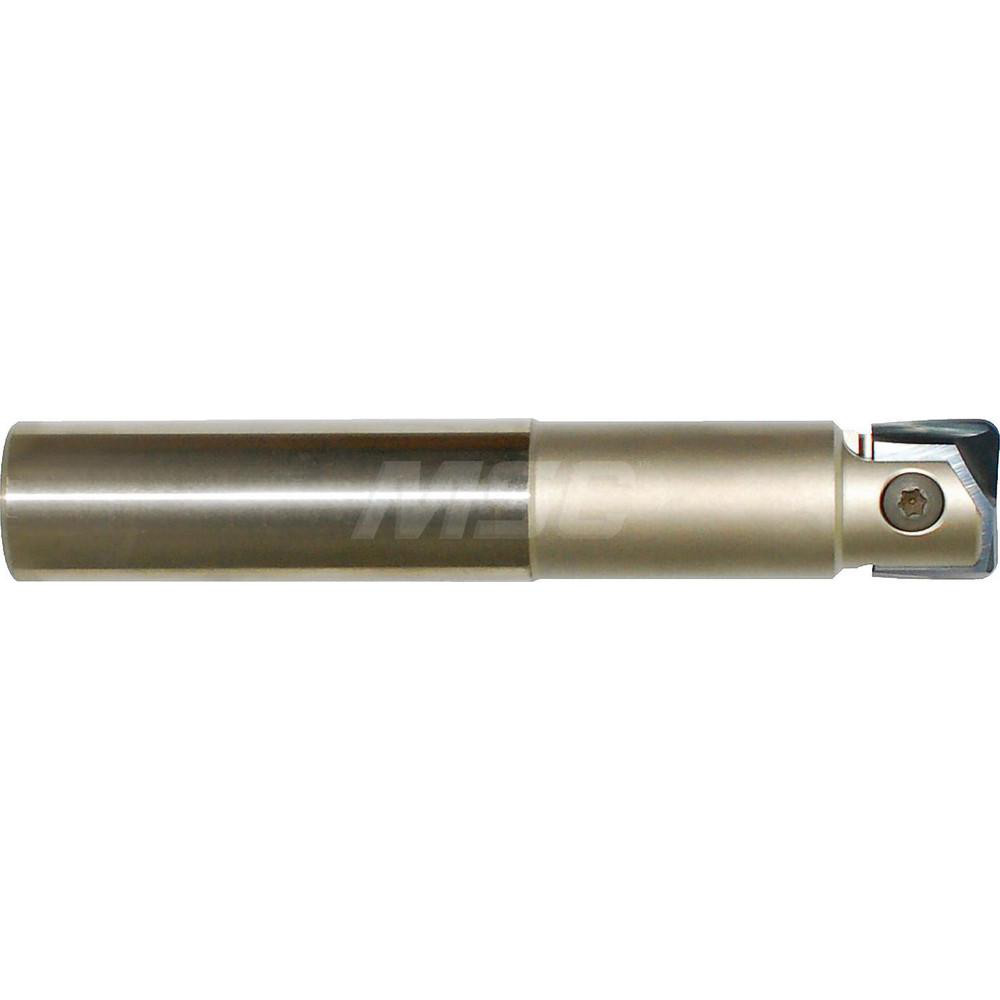 LMT Indexable Ball Nose End Mill: 1" Cut Dia, High Speed Steel, 6.3" OAL - 6121368