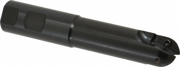 LMT Indexable Ball Nose End Mill: 1" Cut Dia, High Speed Steel, 6.3" OAL - 6121368