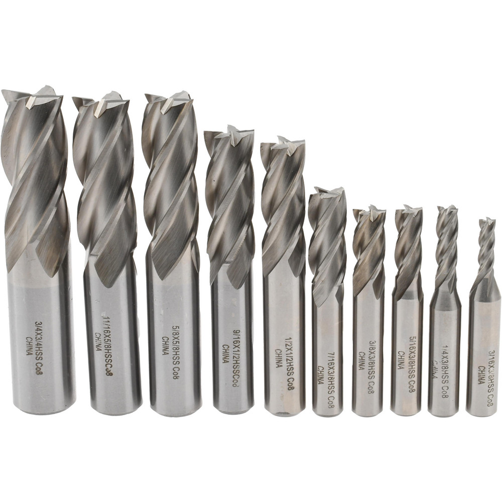 APT Indexable Square-Shoulder End Mill: EM-300-R8 3XR8 SH, 3" Cut Dia, 0.65" Max Depth of Cut, R8 R8 Shank - EM300-R8