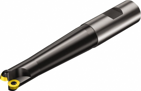 Sandvik Coromant Indexable Copy End Mill: 0.3937 to 0.7874" Cut Dia, 0.1969" Max Depth of Cut, Through Coolant - 6550018