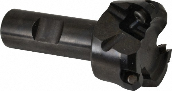 Kennametal 47° Lead Angle, 1.61" Cut Dia, 19.05mm Shank Dia, Indexable & Chamfer End Mill - 3093625