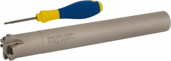 Iscar 1" Cut Dia, 0.118" Max Depth of Cut, 1" Shank Dia, Indexable Plunge End Mill - 3105124