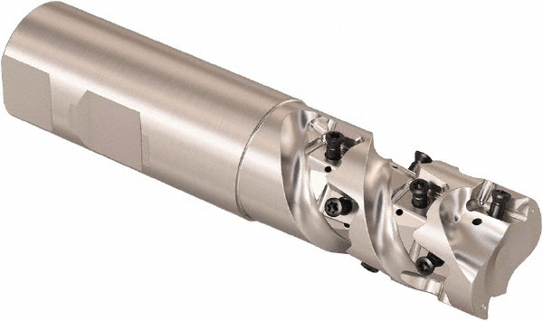 Seco Indexable Copy End Mill: 0.996" Cut Dia, 0.315" Max Depth of Cut, Through Coolant - 02941527