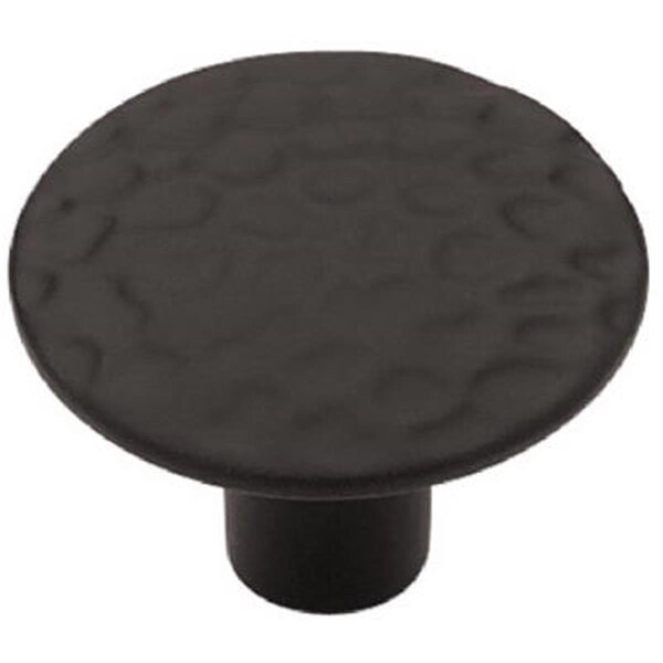 Liberty Hardware P94500H-BL-C 1.13 in. Black Hammer craft Round Knob - 657346