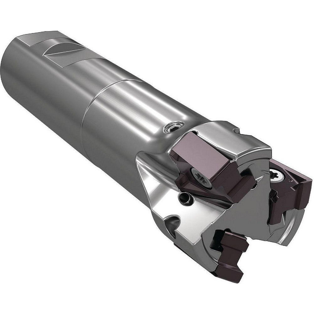Widia Indexable Square-Shoulder End Mill: VSM490D150Z04W125XN15, 0.5906" Max Depth of Cut, 1-1/4" Dia Weldon Flat Shank - 5710592