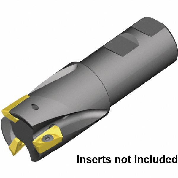 Widia Indexable Square-Shoulder End Mill: VSM490D150Z04W125XN15, 0.5906" Max Depth of Cut, 1-1/4" Dia Weldon Flat Shank - 5710592