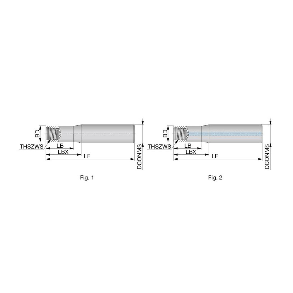 Seco Replaceable Tip Milling Shank: Series 335.14, 45.5 mm Projection, 12 mm Straight Shank - 03042041