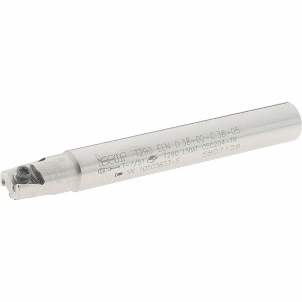 Iscar Indexable Square-Shoulder End Mill: T290ELND.3802C.3805, 3/8" Cut Dia, 0.197" Max Depth of Cut, 3/8" Dia Cylindrical Shank - 3105150