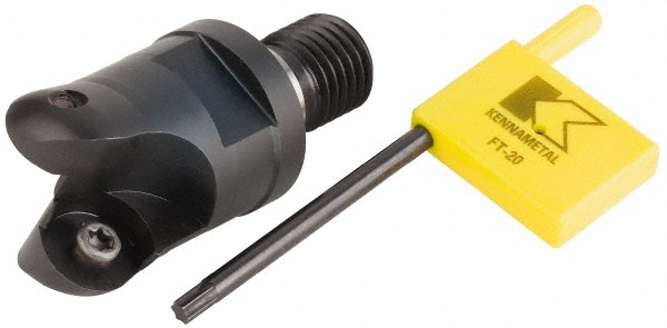 Kennametal Indexable Copy End Mill: 1-1/4" Cut Dia, 0.1968" Max Depth of Cut, Through Coolant - 2251756