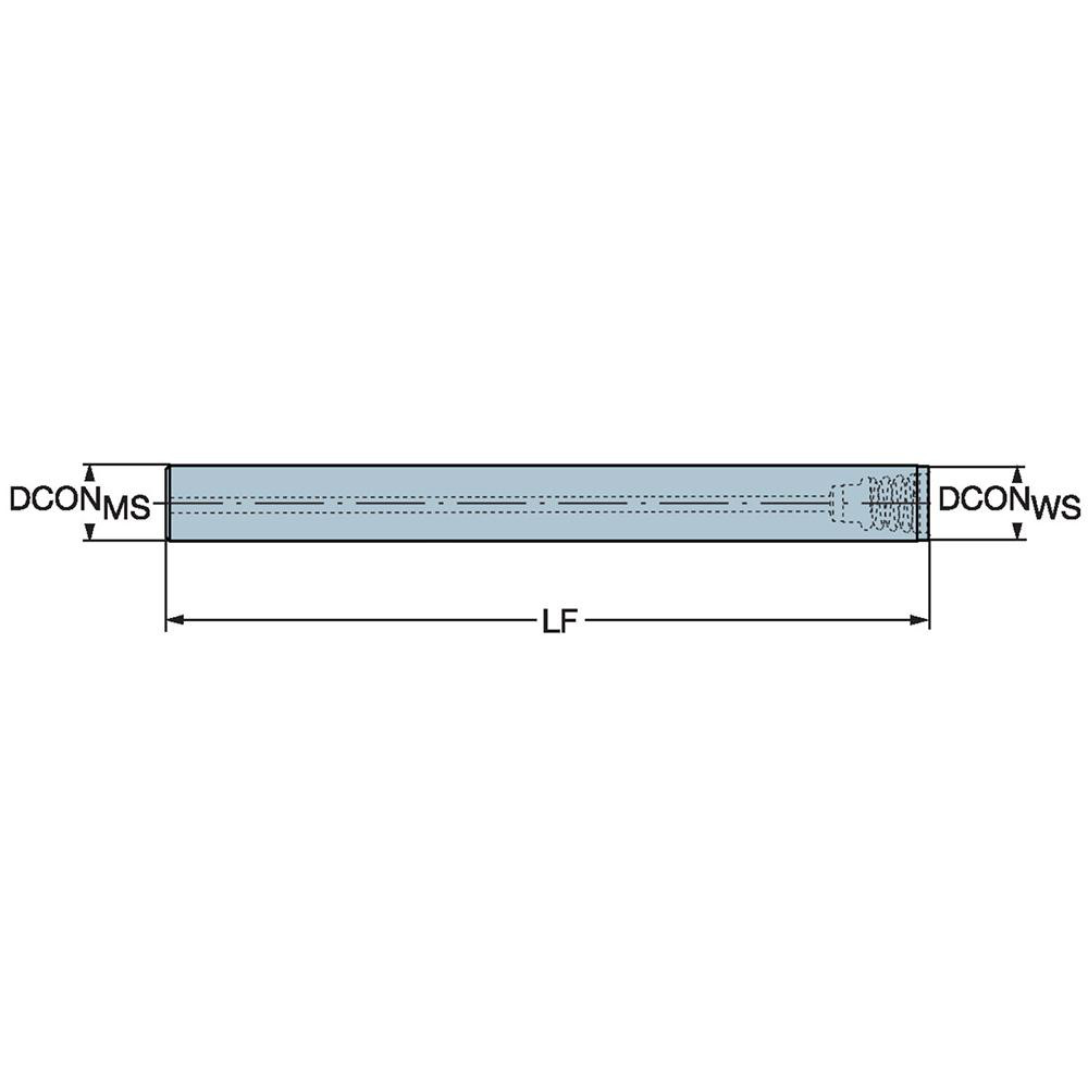 Sandvik Coromant Replaceable Tip Milling Shank: Series Coromant EH, 110 mm Projection, 11.7 mm Straight Shank - 6408186