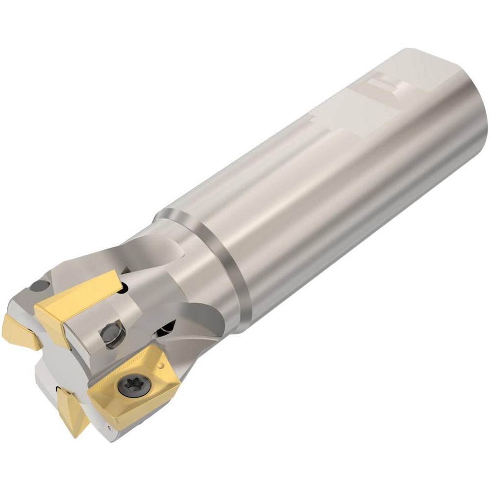Seco Indexable Square-Shoulder End Mill: R217.69-01.50-3-18-4AN, 1-1/2" Cut Dia, 0.669" Max Depth of Cut, 1-1/4" Dia Weldon Flat Shank - 02694954