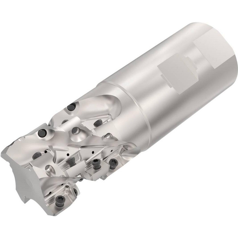 Seco Indexable Square-Shoulder End Mill: R2176902003224XO164A, 2" Cut Dia, 2.244" Max Depth of Cut, 2" Dia Weldon Flat Shank - 10067017