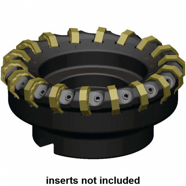 Kennametal 4" Cut Dia, 1-1/4" Arbor Hole, 5.5mm Max Depth of Cut, 46.5° Indexable Chamfer & Angle Face Mill - 6134104