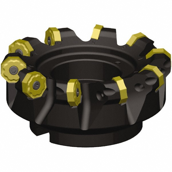 Kennametal 4" Cut Dia, 1-1/4" Arbor Hole, 5.5mm Max Depth of Cut, 46.5° Indexable Chamfer & Angle Face Mill - 6134104