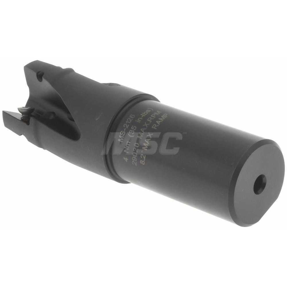 Kennametal Indexable Square-Shoulder End Mill: M1D150E1804W125L225, 1-1/2" Cut Dia, 18.03 mm Max Depth of Cut, 1-1/4" Dia Weldon Flat Shank - 2267629
