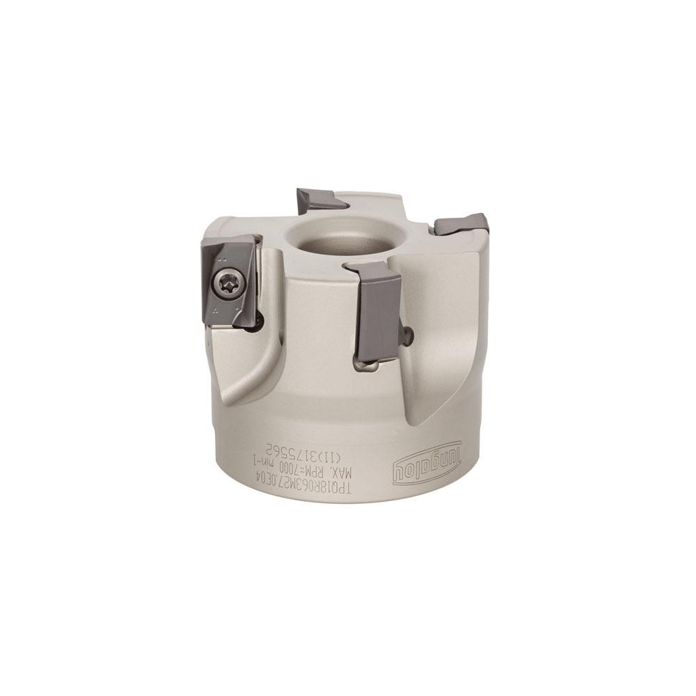 Tungaloy 80mm Cut Dia, 27mm Arbor Hole Dia, 9mm Max Depth, Indexable Square-Shoulder Face Mill - 6861298
