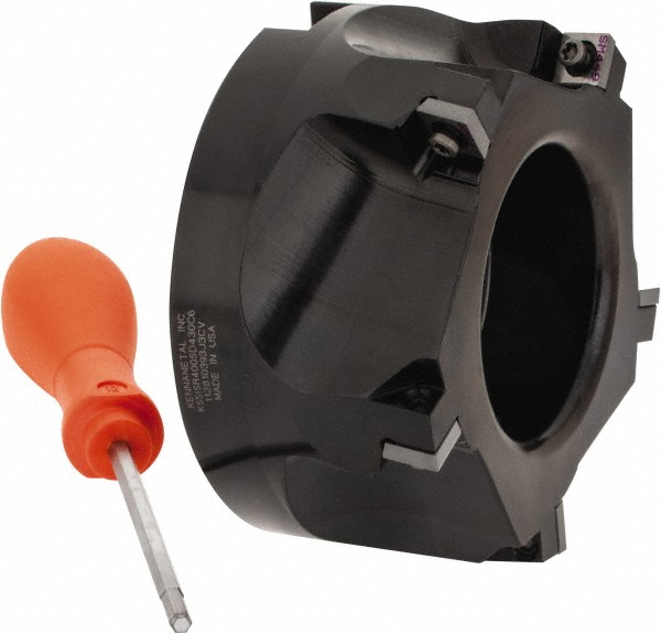 Kennametal Indexable Square-Shoulder Face Mill:  KSSISR500SD430M6,  5'' Cut Dia,  1.5000" Arbor Hole Dia,  0.3610" Max Cutting Depth - 1024964