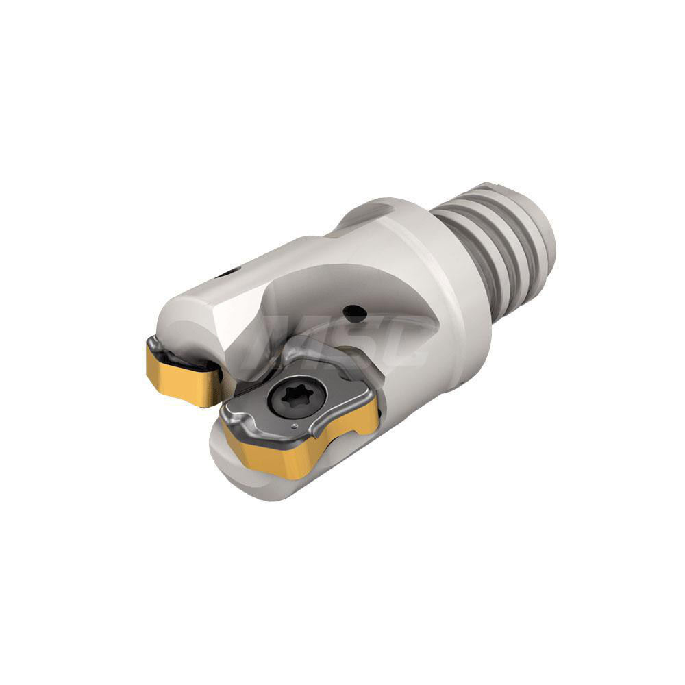 Iscar Indexable High-Feed End Mill: FFX4ED25.98-4-M12-04, 17.60 mm Cut Dia, Modular Connection Shank - 3336690