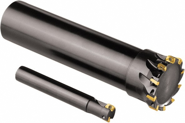LMT Indexable Square-Shoulder End Mill: EBGV12A12130N, 12 mm Cut Dia, 12 mm Dia Cylindrical Shank - 6121399