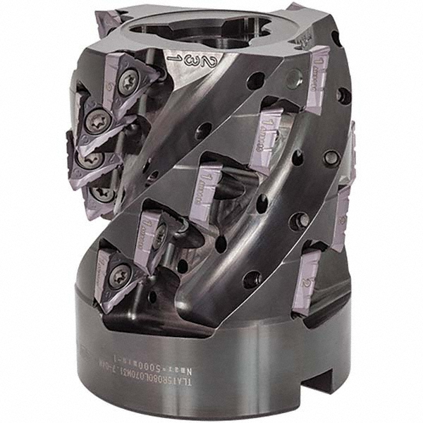 Tungaloy 4" Cut Dia, 1-1/2" Arbor Hole Dia, 83mm Max Depth, Indexable Square-Shoulder Face Mill - 6729156