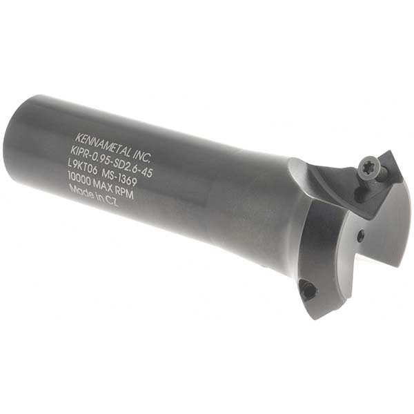 Kennametal 45° Lead Angle, 0.95" to 1.387" Cut Dia, Indexable & Chamfer End Mill - 1023677