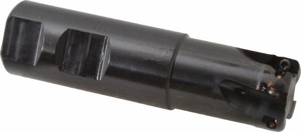 Kennametal Indexable Square-Shoulder End Mill: KISR100AD160F4, 1" Cut Dia, 0.357" Max Depth of Cut, 1" Dia Weldon Flat Shank - 2245292