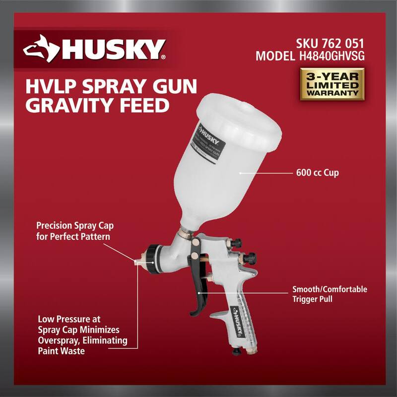 Husky Gravity Feed HVLP Spray Gun - H4840GHVSG