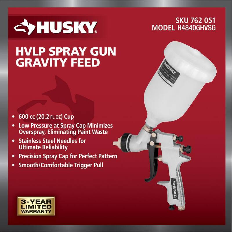 Husky Gravity Feed HVLP Spray Gun - H4840GHVSG