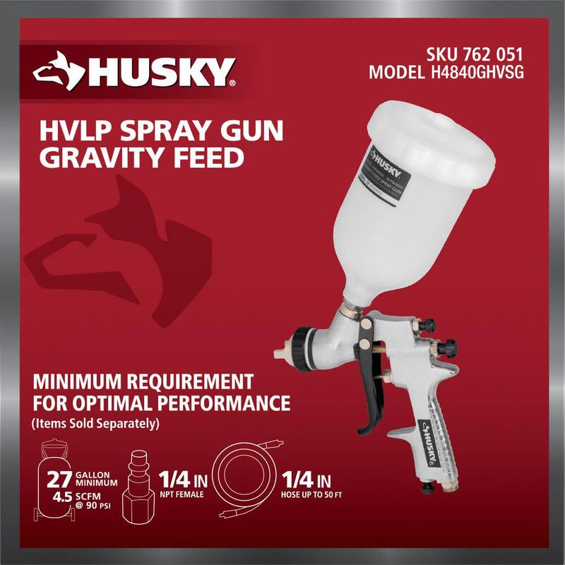 Husky Gravity Feed HVLP Spray Gun - H4840GHVSG