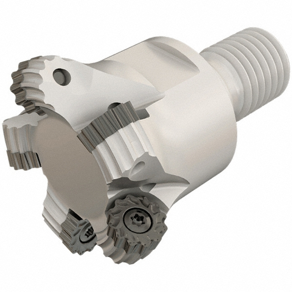 Iscar Indexable Copy End Mill: 0.53 to 1" Cut Dia, 0.295" Max Depth of Cut, Through Coolant - 3106161
