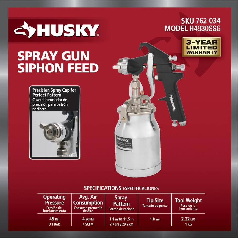 Husky Siphon Feed Spray Gun - H4930SSG