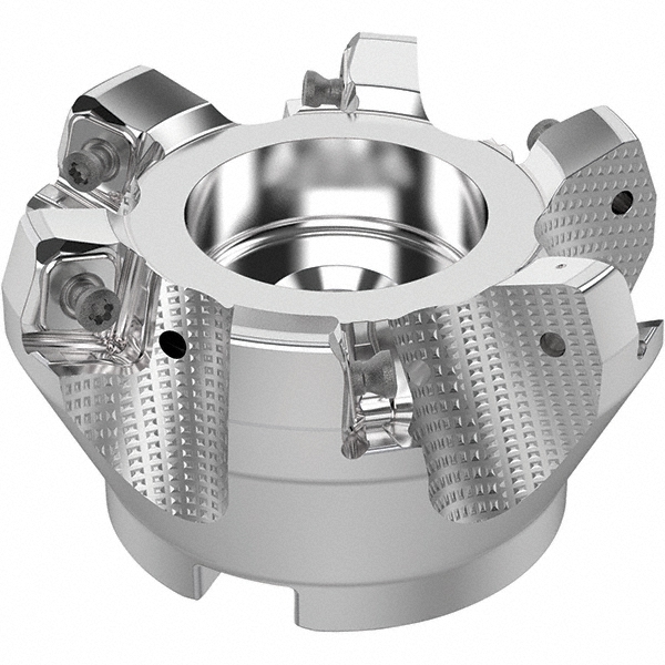 Seco 3" Cut Dia, 1" Arbor Hole, 0.315" Max Depth of Cut, 71° Indexable Chamfer & Angle Face Mill - 03241918