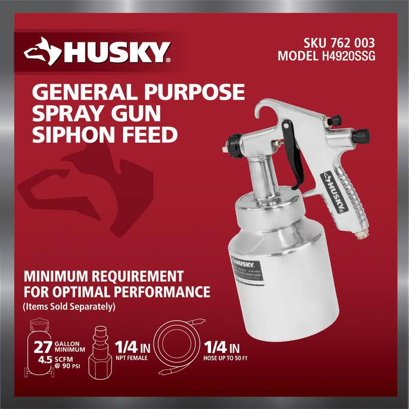 Husky Siphon Feed General Purpose Spray Gun - H4920SSG