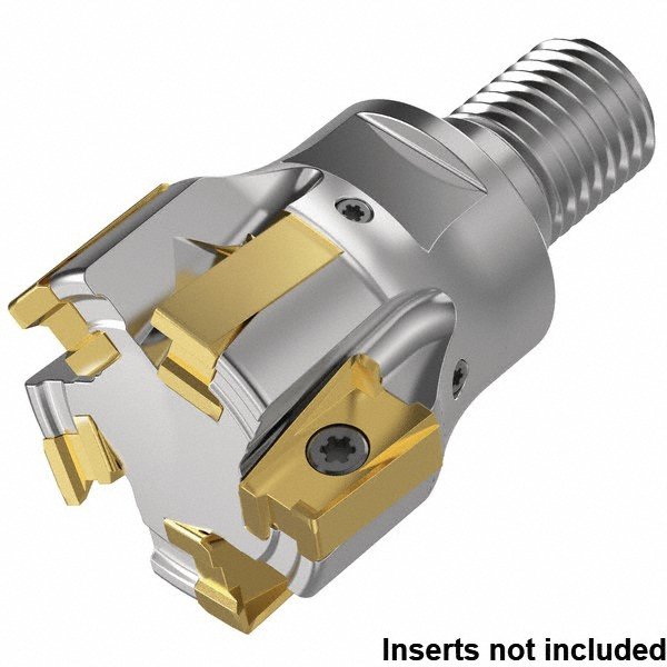 Kennametal Indexable Square-Shoulder End Mill: M4D025Z02B25LN15, 25 mm Cut Dia, 15.5 mm Max Depth of Cut, 25 mm Dia Weldon Flat Shank - 5528630