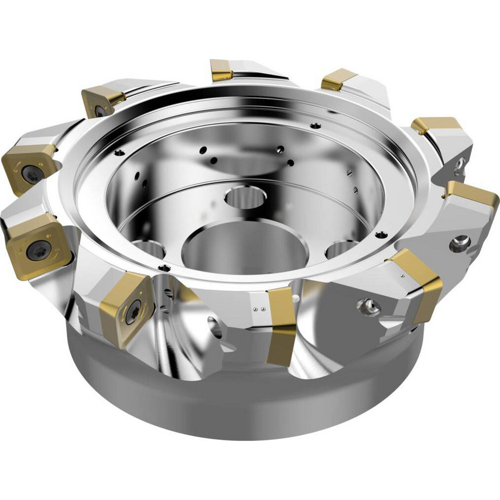 Seco Indexable High-Feed Face Mill: 130.6 to 160 mm Cut Dia, 40 mm Arbor Hole - 10097585