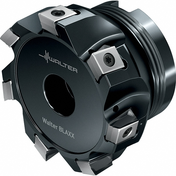 Walter 159.99mm Cut Dia, 40.01mm Arbor Hole Dia, 11.99mm Max Depth, Indexable Square-Shoulder Face Mill - 6592038