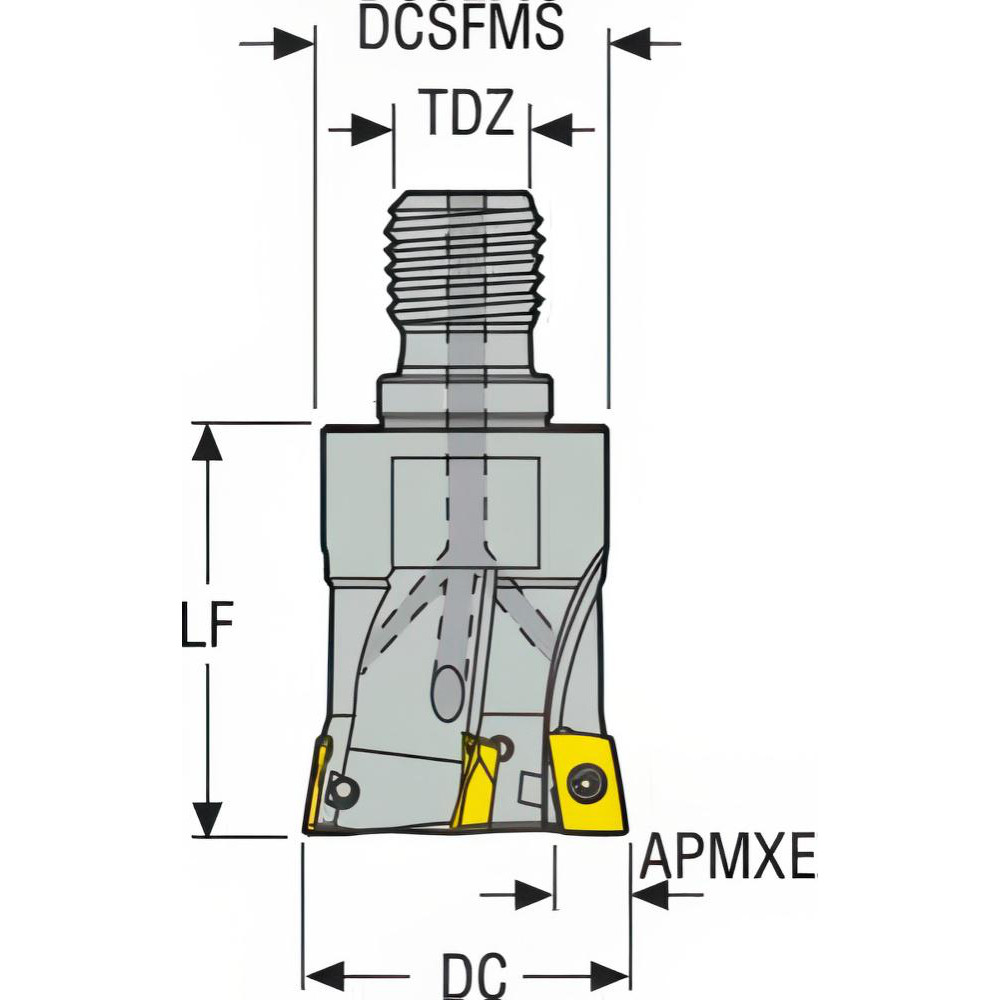 Seco 16mm Cut Dia, 2.5mm Max Depth of Cut, Indexable Plunge End Mill - 02705859