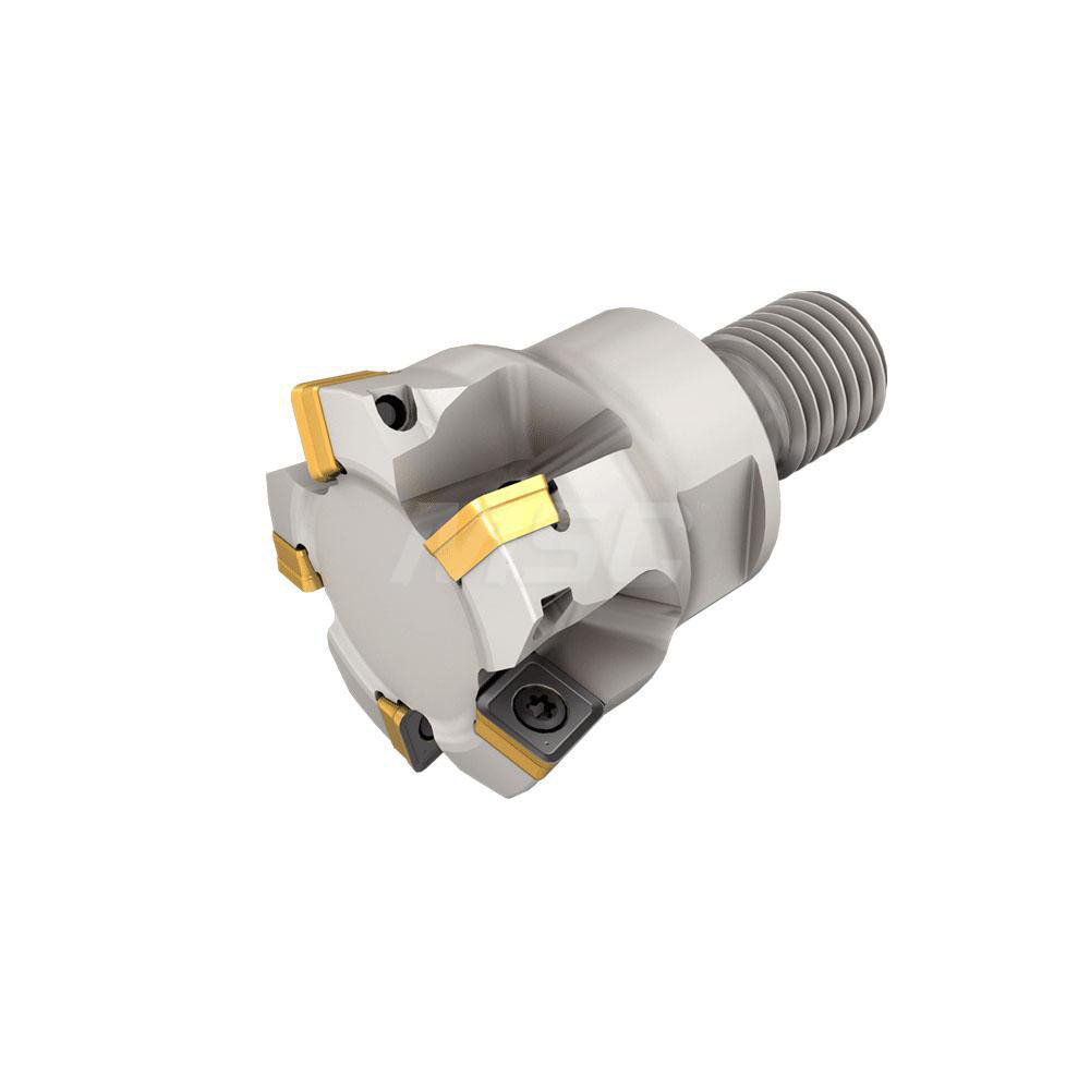 Iscar Indexable High-Feed End Mill: FFQ4D1.50-05-M16-09, 1-1/2" Cut Dia, Modular Connection Shank - 3323699