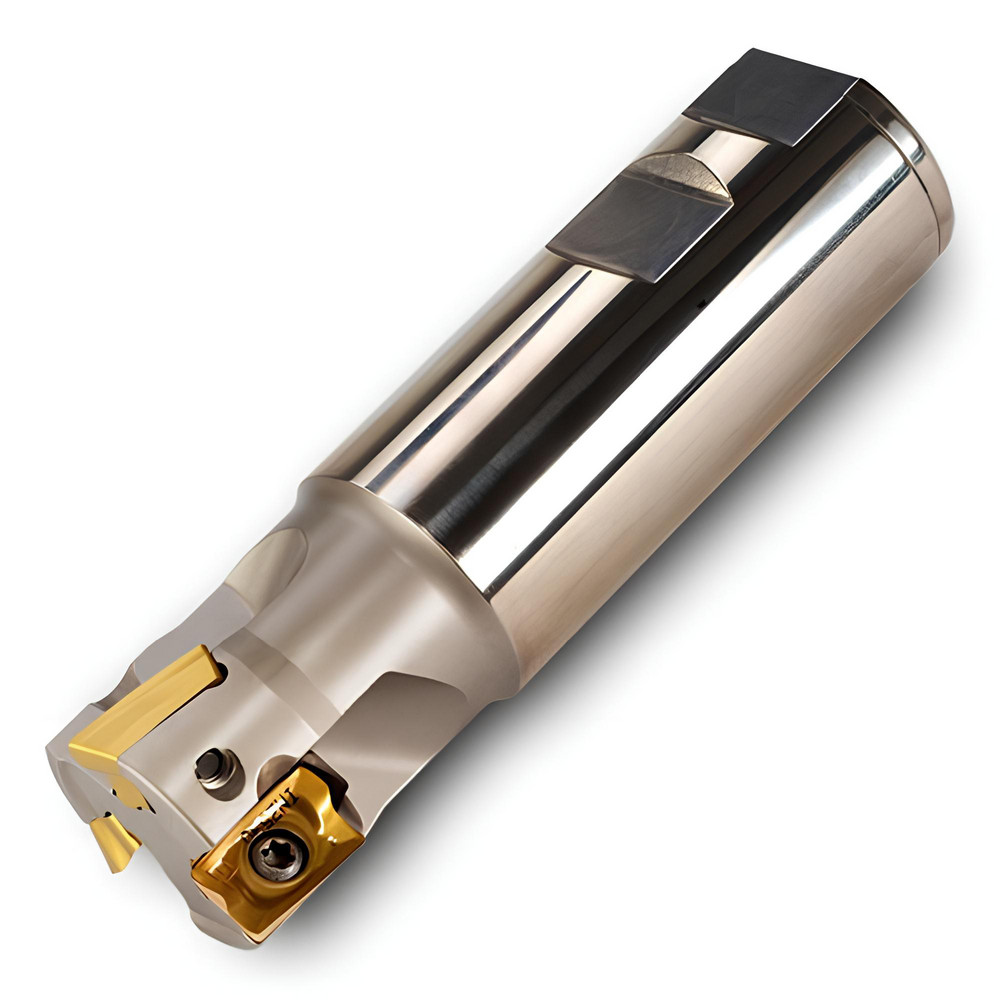 Ingersoll Cutting Tools Indexable Square-Shoulder End Mill: 1DJ1F-1202281R01, 6.2 mm Max Depth of Cut, 1-1/4" Dia Weldon Flat Shank - 3031724