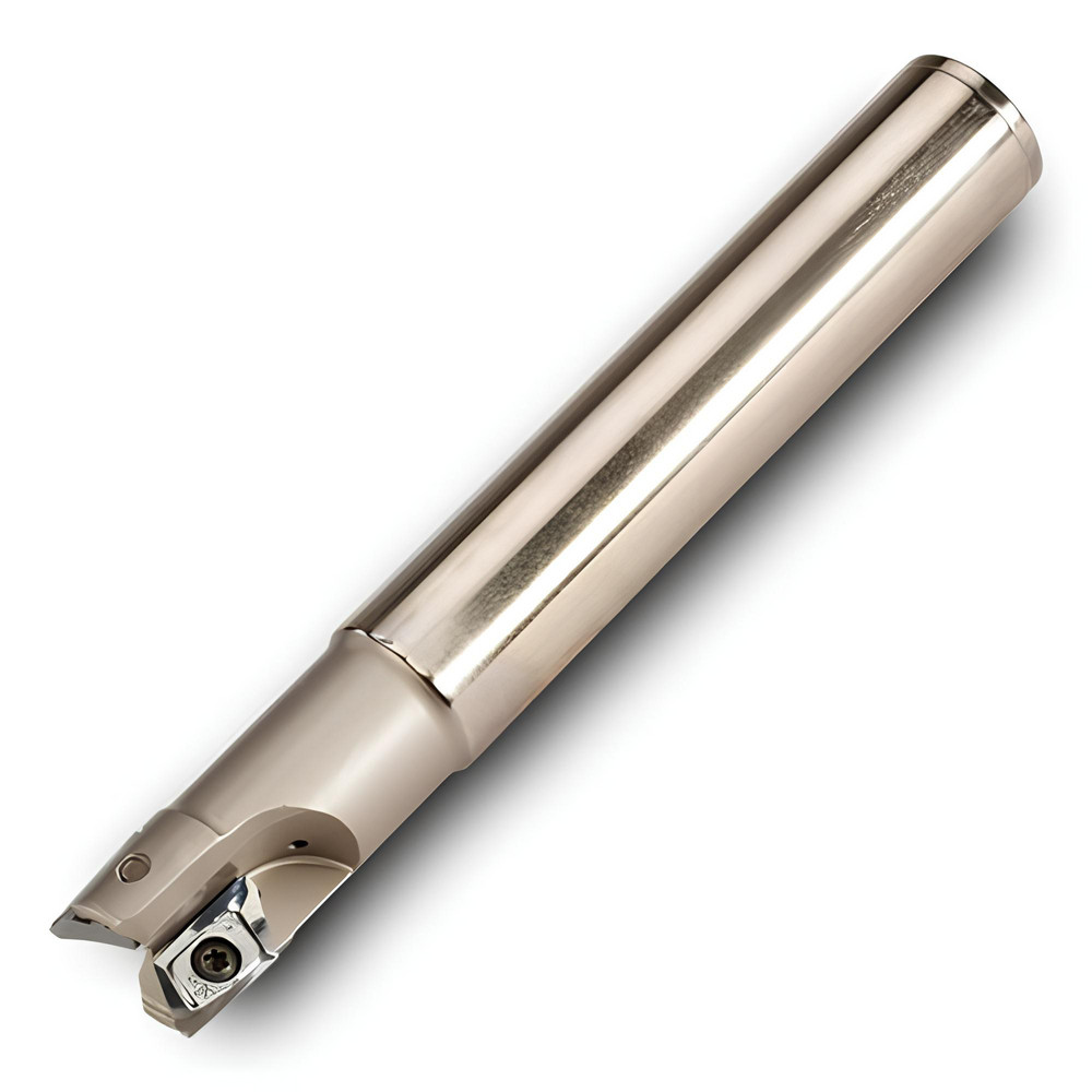 Ingersoll Cutting Tools Indexable Square-Shoulder End Mill: 1DJ1F-1202281R01, 6.2 mm Max Depth of Cut, 1-1/4" Dia Weldon Flat Shank - 3031724