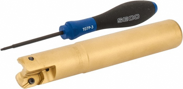 Seco Indexable Copy End Mill: 5 mm Max Depth of Cut, Through Coolant - 03278802