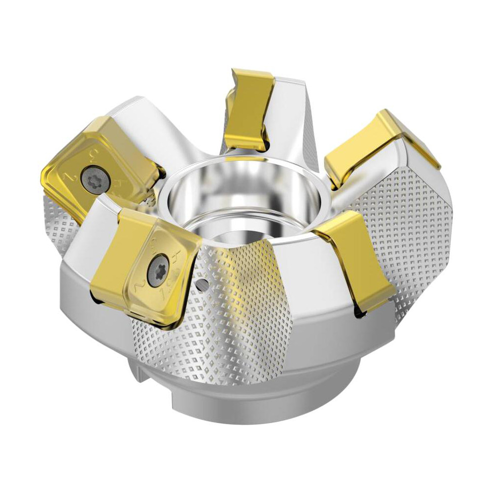 Seco 3.15" Cut Dia, 1" Arbor Hole, 9mm Max Depth of Cut, 48° Indexable Chamfer & Angle Face Mill - 03157473