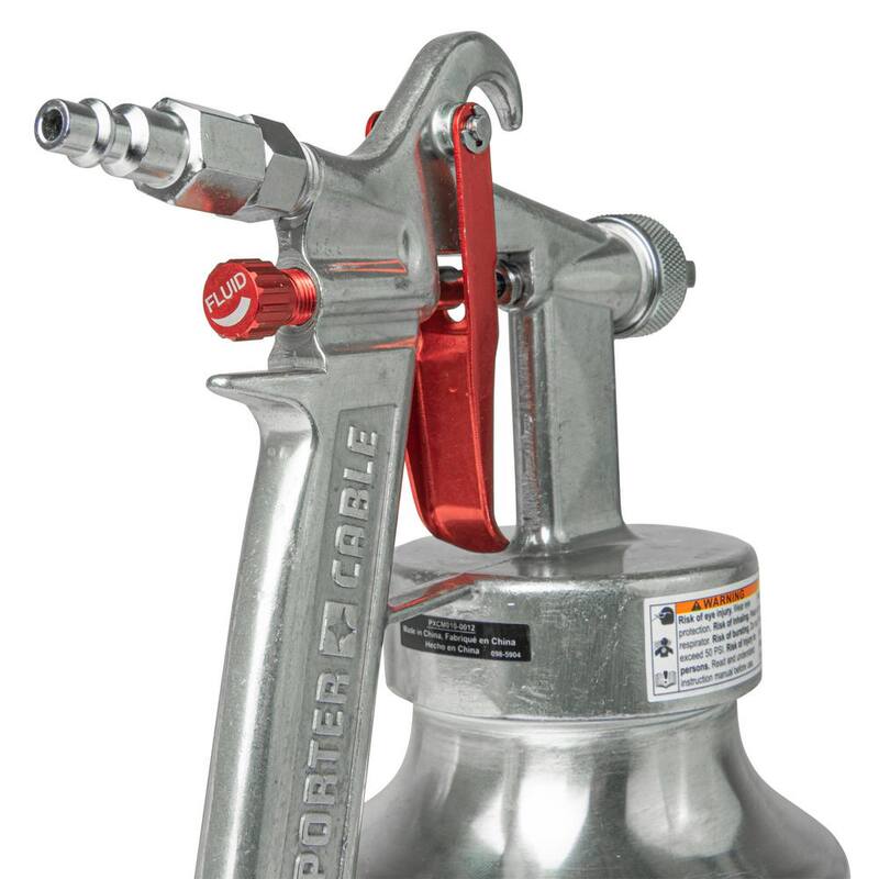 Porter-Cable Max 50 PSI 1 qt. Air LVLP Pressure Feed Bleeder Spray Gun - PXCM010-0012