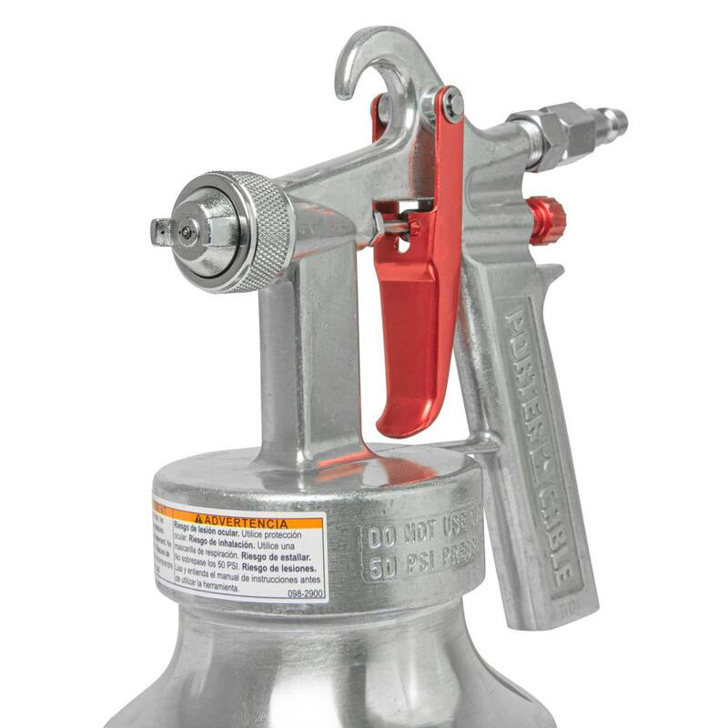 Porter-Cable Max 50 PSI 1 qt. Air LVLP Pressure Feed Bleeder Spray Gun - PXCM010-0012